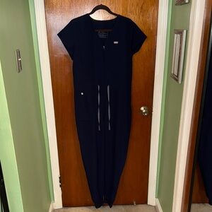 Figs Catarina Women's Scrub Jumpsuit in Navy